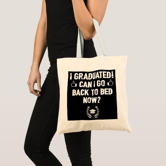 Afstuderen Humor Tassen - Kan ik nu terug naar bed (Voorkant (product))