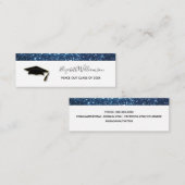 Afstuderen - identiteitskaart legant Glitter-kaart Contactkaartje (Voorkant / Achterkant)