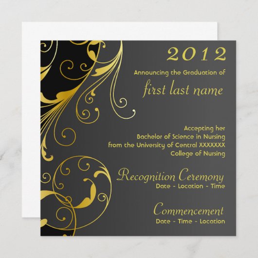 Afstuderen in het zwart met Vlaanderen Kaart (Voorkant / Achterkant)