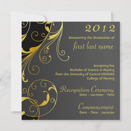 Afstuderen in het zwart met Vlaanderen Kaart (Voorkant)