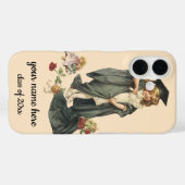 Afstuderen in oude stijl, meisje met afstudeerhoed Case-Mate iPhone case (Achterkant (horizontaal))