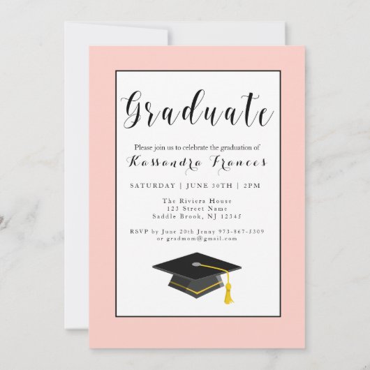 Afstuderen in Silver Script Photo Afstuderen Kaart (Achterkant)