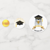 Afstuderen in zwart en goud confetti (Voorkanten)