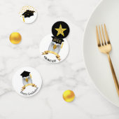 Afstuderen in zwart en goud confetti (Groep)