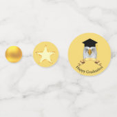 Afstuderen in Zwart & Goud Confetti (Achterkanten)