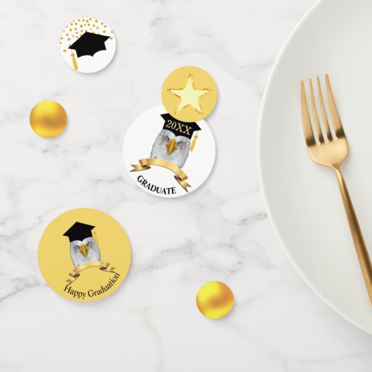 Afstuderen in zwarte & gouden confetti (Groep)