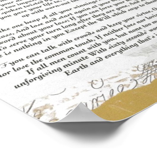 Afstuderen, INDIEN RANGEND gedicht door Rudyard Ki Poster (Hoek)