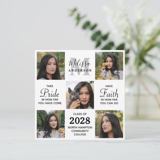 Afstuderen Inspirerend 5 Fotocollage Afstuderen Aankondiging (Staand voorkant)