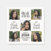 Afstuderen Inspirerend 5 Fotocollage Afstuderen Servet (Voorkant)