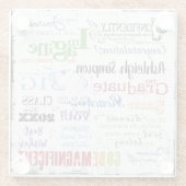 Afstuderen Inspirerend Citaten Gepersonaliseerd Glazen Onderzetter (Achterkant)