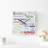 Afstuderen Inspirerend Citaten Gepersonaliseerd Vierkante Klok (Huis)