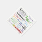 Afstuderen Inspirerend Word Art gepersonaliseerd Servet (Hoek)