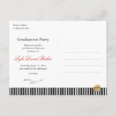 AFSTUDEREN INVITATIE | AANKONDIGINGSPLAATS UITNODIGING BRIEFKAART (Achterkant)