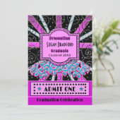 AFSTUDEREN-INVITATIE - BROADWAY TICKET/PHOT0 KAART (Staand voorkant)