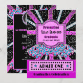 AFSTUDEREN-INVITATIE - BROADWAY TICKET/PHOT0 KAART (Voorkant / Achterkant)