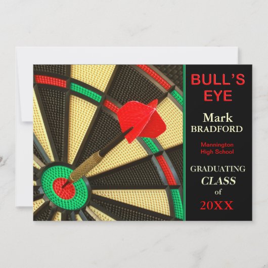 AFSTUDEREN INVITATIE - DART BD, INSERNAAM/JAAR KAART (Voorkant)