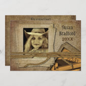 AFSTUDEREN INVITATIE - , FOTO/JAAR INVOER KAART (Voorkant / Achterkant)