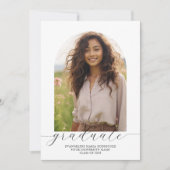 Afstuderen Invitation 2 Foto's Arch White Kaart (Voorkant)
