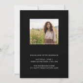 Afstuderen Invitation 2 Foto's Arch - Zwart Kaart (Achterkant)