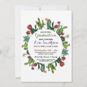 Afstuderen Invitation Party Fiesta Cactus Invite Kaart (Voorkant)