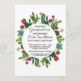 Afstuderen Invitation Party Fiesta Cactus Invite Kaart