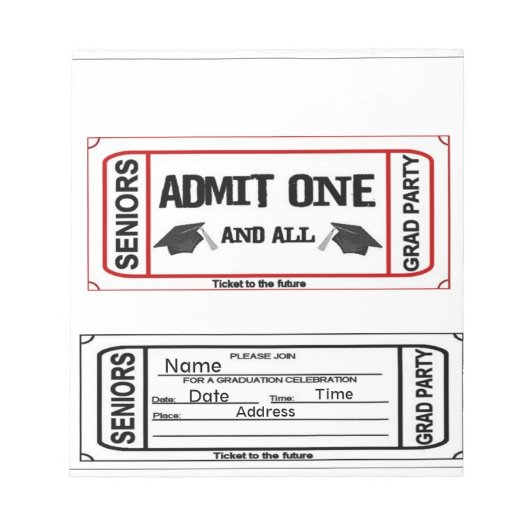 Afstuderen Invitation Party for Snoep Wrappers Notitieblok (Voorkant)