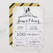 Afstuderen Invitation Theater Major Gold en Black Kaart