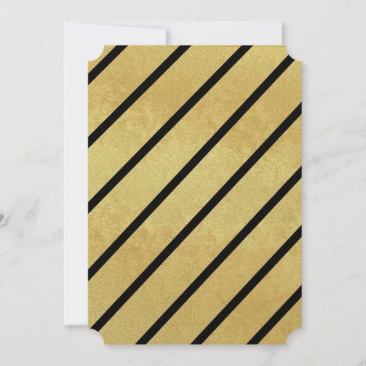 Afstuderen Invitation Theater Major Gold en Black Kaart