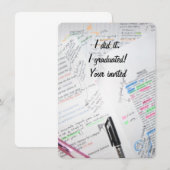 Afstuderen Invite- Gerecycleerd papier Kaart (Voorkant / Achterkant)