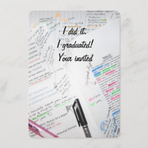 Afstuderen Invite- Gerecycleerd papier Kaart