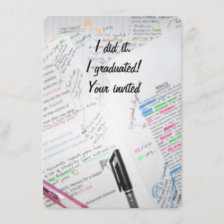 Afstuderen Invite- Gerecycleerd papier Kaart