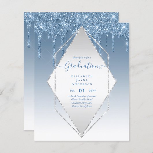 AFSTUDEREN INVITEERT - Glitter Girly Glamor uitdro (Voorkant / Achterkant)