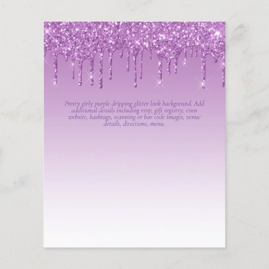 AFSTUDEREN INVITEERT - Glitter Girly Glamor uitdro Flyer (Achterkant)