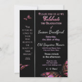 Afstuderen-inwijking - vlinder - foto-insteekplaat kaart (Achterkant)