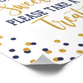 Afstuderen is fijn. Neem een Treat Navy-teken. Poster (Hoek)