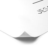 Afstuderen is Sweet Minimalist Zwart Wit Script Poster (Hoek)