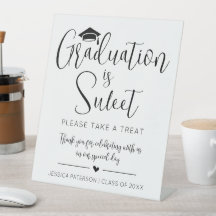 Afstuderen is Sweet Minimalist Zwart Wit Script