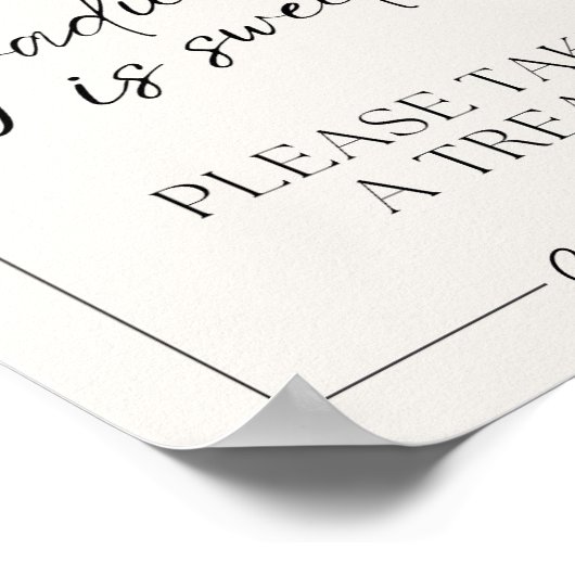 Afstuderen is Sweet Table Sign Poster (Hoek)