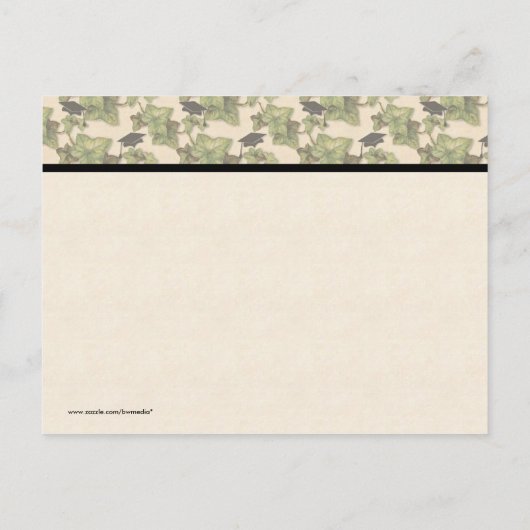 Afstuderen Ivy Party Uitnodiging (Achterkant)