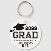 Afstuderen jaar AFSTUDEERDER Pet gepersonaliseerde Sleutelhanger (Voorkant)