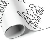 Afstuderen Jaar | Basic Zwart op wit Celebration Cadeaupapier (Rol Hoek)