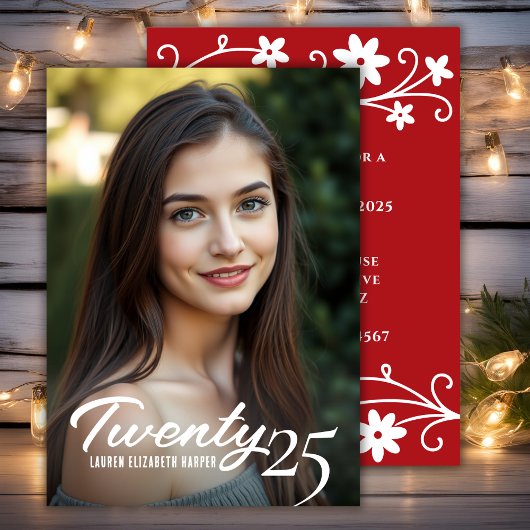 Afstuderen Jaar Custom Photo Graduation Party Kaart