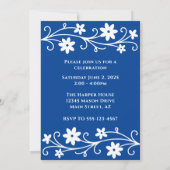 Afstuderen Jaar en Foto Blauw Afstudeerfeest Kaart (Achterkant)