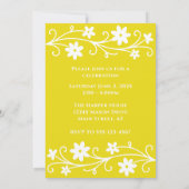 Afstuderen Jaar en Foto Geel Afstudeerfeest Kaart (Achterkant)