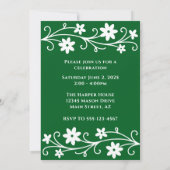 Afstuderen jaar en foto groene afstudeerfeest kaart (Achterkant)