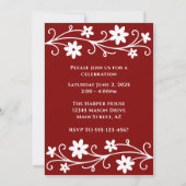 Afstuderen Jaar en Foto Maroon Afstudeerfeest Kaart (Achterkant)