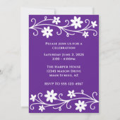 Afstuderen jaar en foto Paarse afstudeerfeest Kaart (Achterkant)