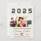 Afstuderen Jaar Fotocollage Uitnodiging (Voorkant)