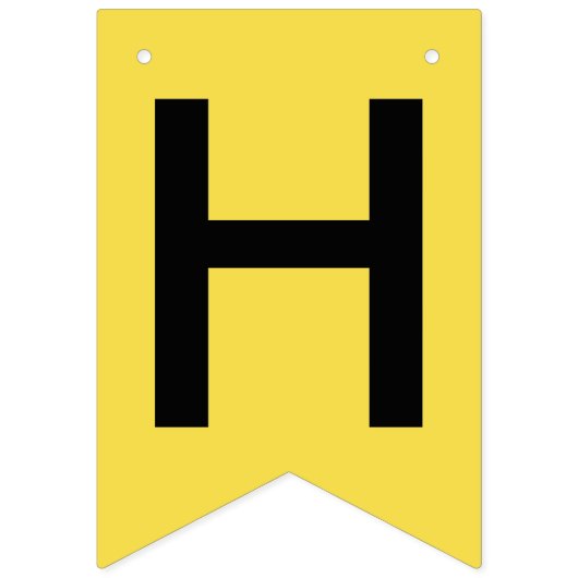 Afstuderen JAAR Geel Zwart Vlaggetjes (Eerste vlag)