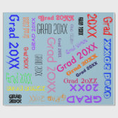 Afstuderen Jaar Gepersonaliseerde Aangepaste Word  Cadeaupapier (Vlak)